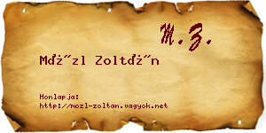 Mözl Zoltán névjegykártya